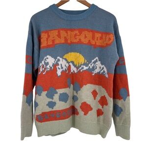 NWT Aelfric Eden sweater novelty print mountain